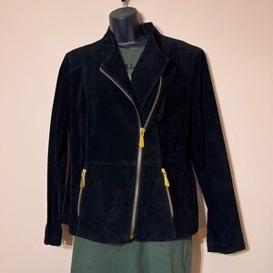 Queen Collection  100% Genuine Leather Jacket  Sz M Women’s Polyester Lining New